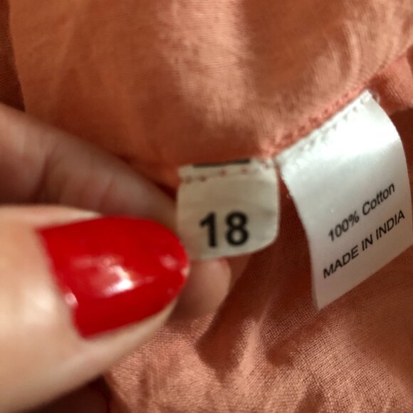 BANJANAN Women’s Tiered Dress Size M Midi Maxi Orange White Bohemian Designer - Picture 14 of 16